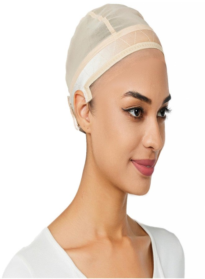 lucicass Wig Cap for Women,Wig Grip Cap for Keeping Wigs in Place,Non Slip Caps with Velvet Grip Band Make Your Wigs Be Glueless(Nude,M) - Image 1
